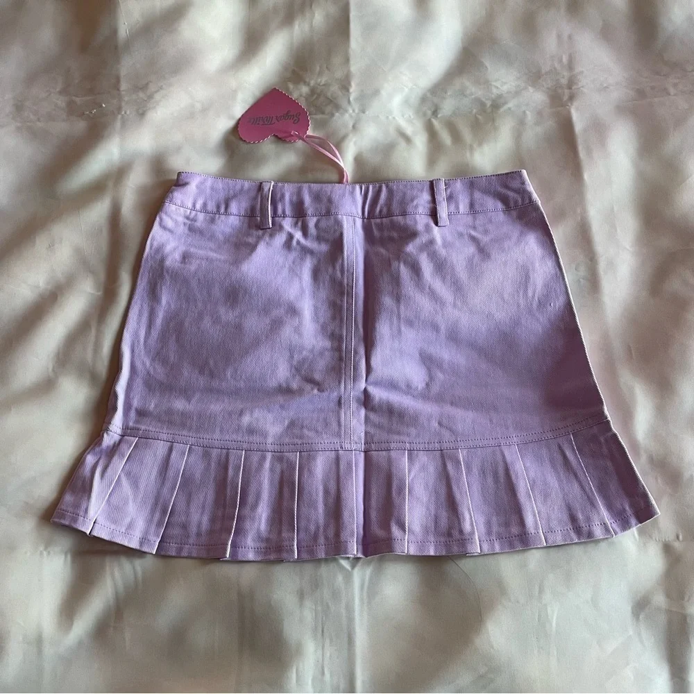 NEW! Sugar Thrillz (Dolls Kill)- Baby Pink Purplish Melody Girl Mini Skirt S
